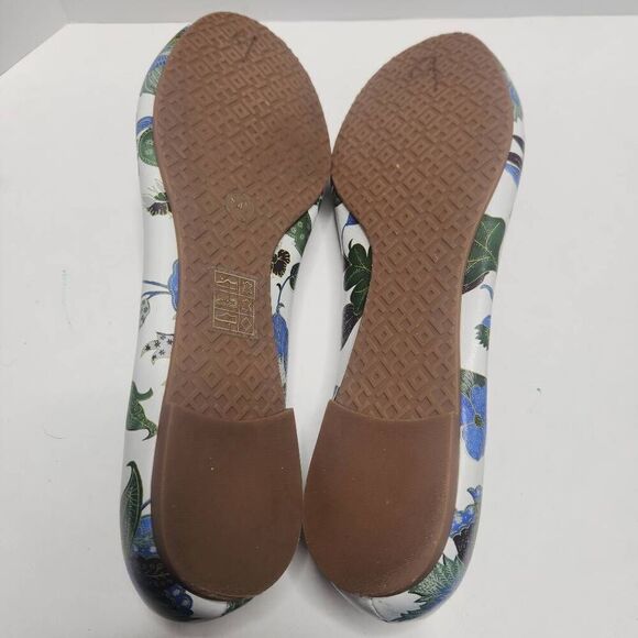 Tory Burch Womens Multicolor Round Toe Floral Ballet Flats Shoes Size 9M - Picture 7 of 9